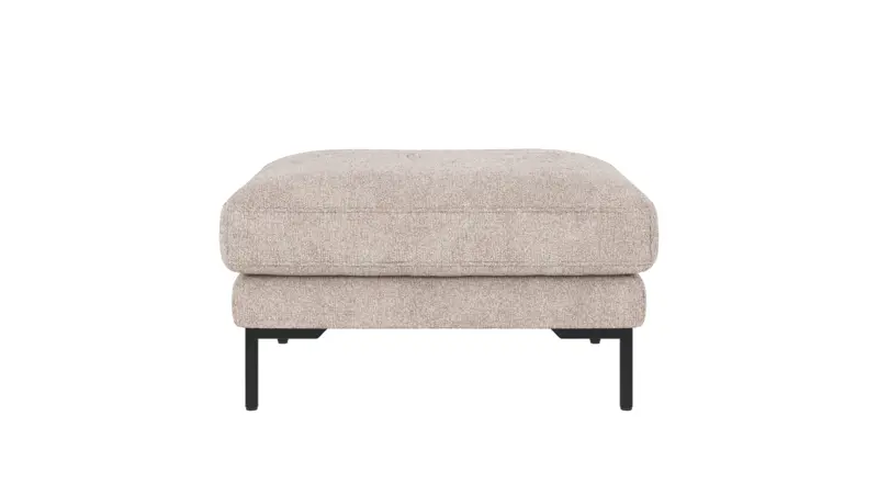 129452 b sb A Corwin foot stool light grey fabric Greg #17 (c2).