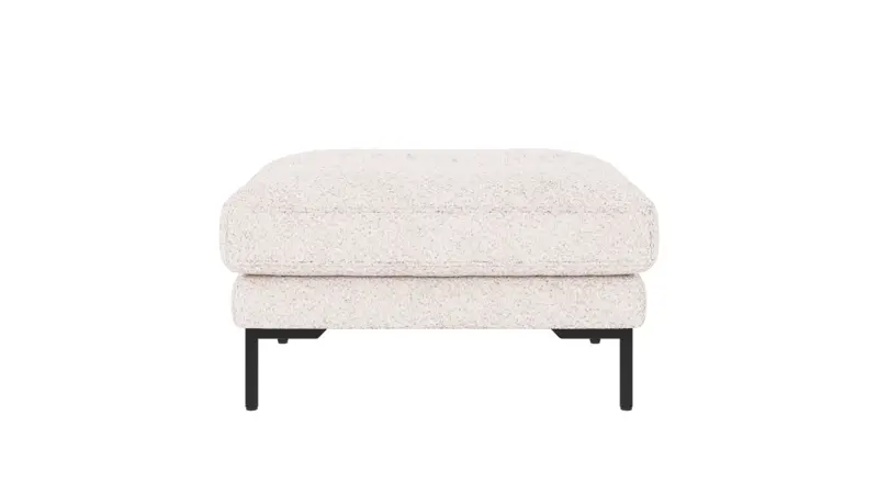 129532 b sb A Corwin foot stool white fabric Anna #1 (c3).