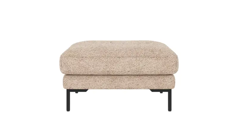 129542 b sb A Corwin foot stool light beige fabric Anna #2 (c3).