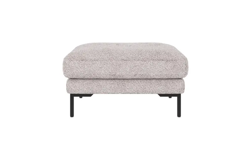 129572 b sb A Corwin foot stool light grey fabric Anna #15 (c3).