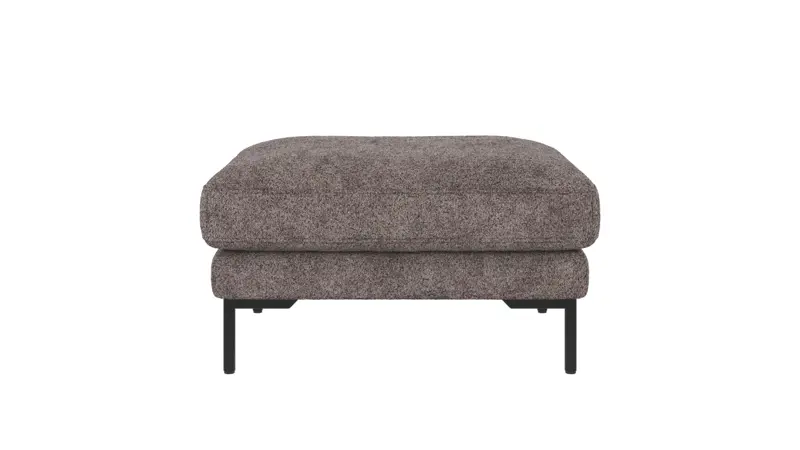 129582 b sb A Corwin foot stool dark grey fabric Anna #18 (c3).