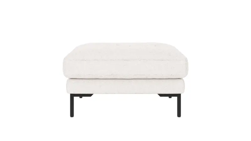 129602 b sb A Corwin foot stool white fabric Alice #101 (c4).