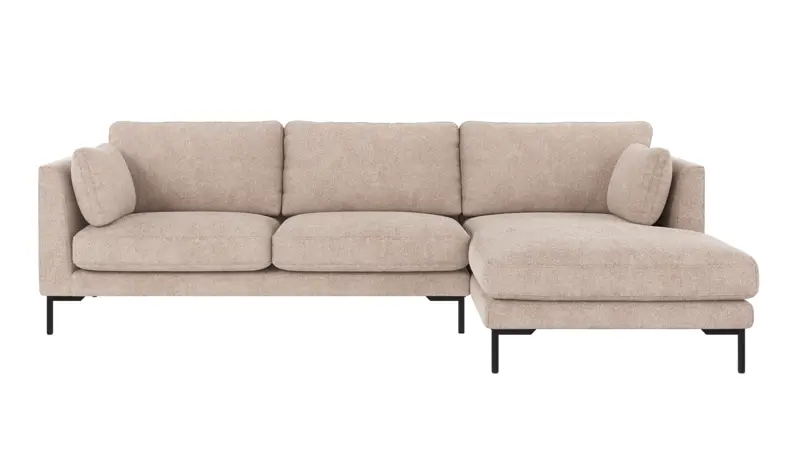 129433 b sb A Corwin sofa 3,5-seater-chaise longue R light beige fabric Greg #3 (c2).