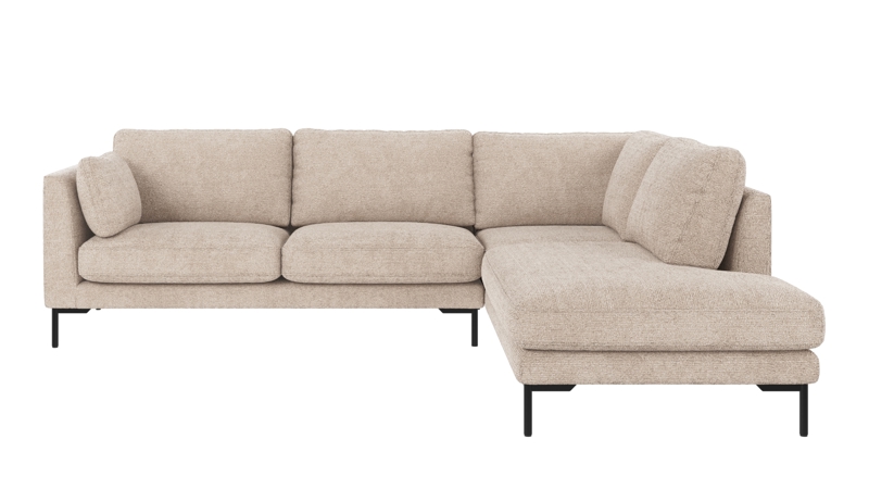 129474 b sb A Corwin corner sofa 2,5+2,5-seater open end R light grey fabric Robin #01 (c3).