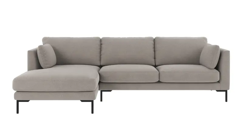 129215 b sb A Corwin sofa 3,5-seater-chaise longue L light grey fabric Rita #167 (c2).
