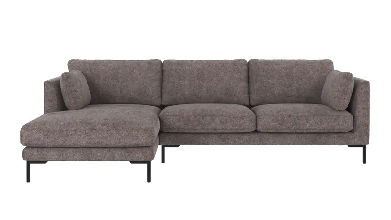 129585 b sb A Corwin sofa 3,5-seater-chaise longue L dark grey fabric Anna #18 (c3).