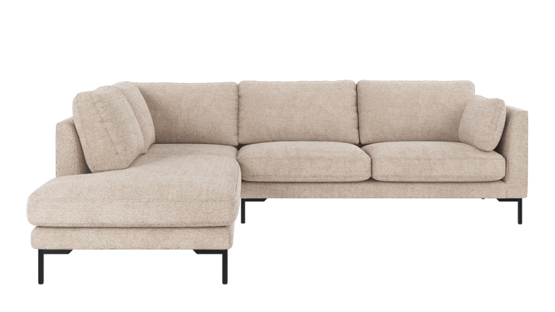 129476 b sb A Corwin corner sofa 2,5+2,5-seater open end L light grey fabric Robin #01 (c3).