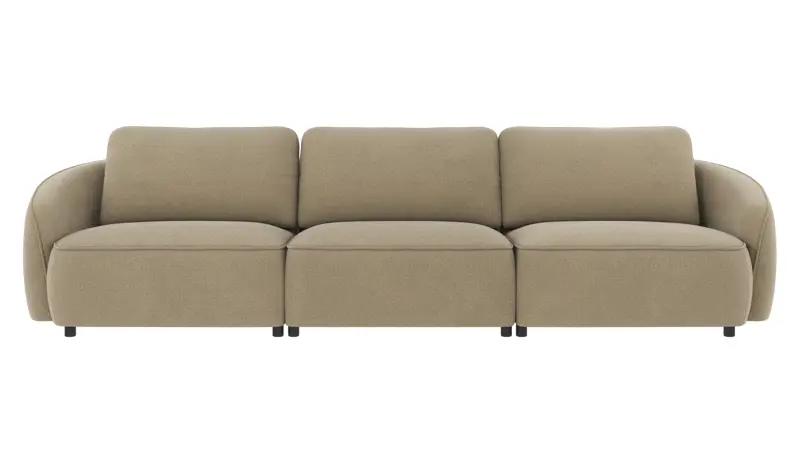125101 b sb A Norris sofa 4-seater dark beige fabric Rita #109 (c2).