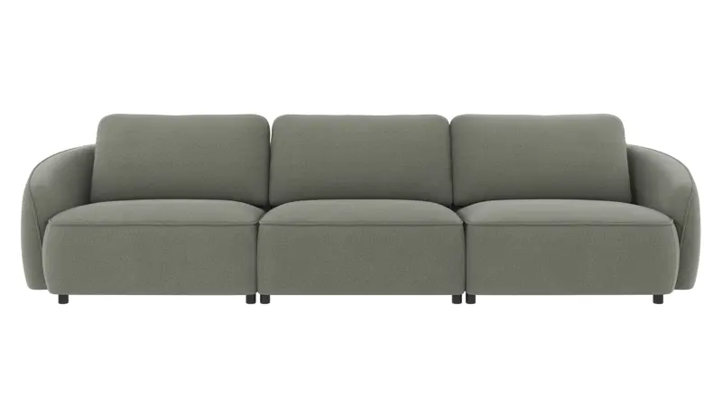 125111 b sb A Norris sofa 4-seater green fabric Rita #158 (c2).