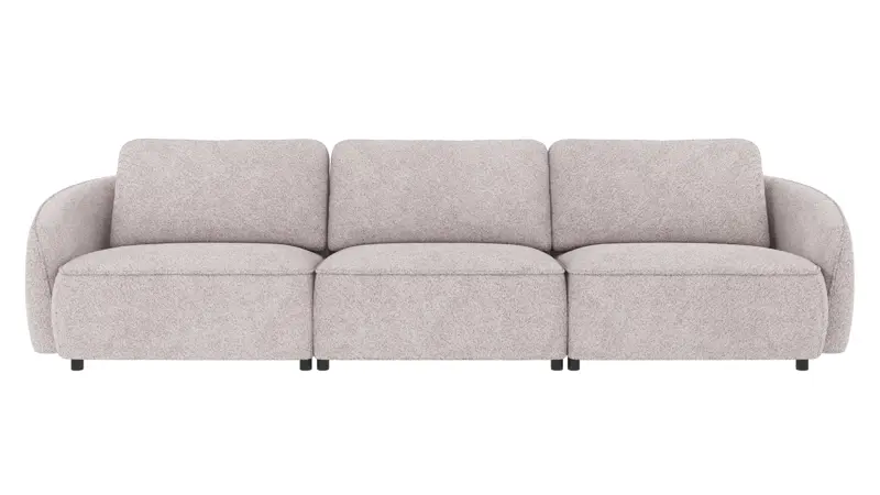 124611 b sb A Norris sofa 4-seater light grey fabric Anna #15 (c3).