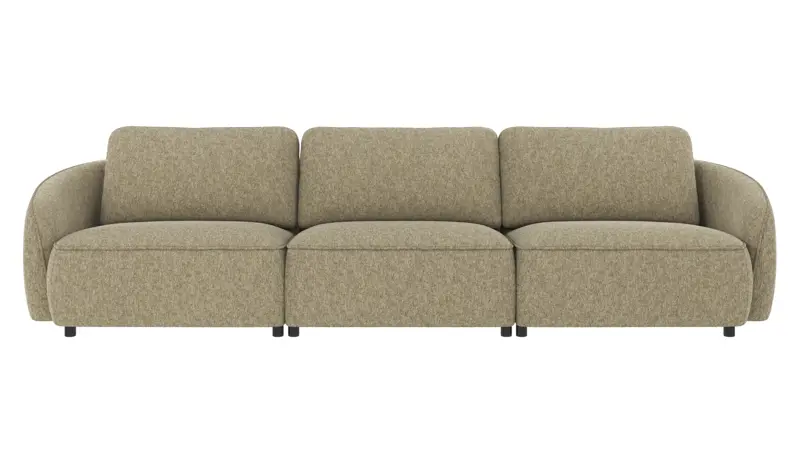 124751 b sb A Norris sofa 4-seater green fabric Max #55 (c2).