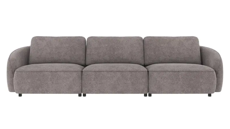 124871 b sb A Norris sofa 4-seater grey fabric Greg #18 (c2).