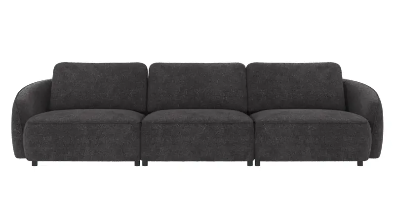 124901 b sb A Norris sofa 4-seater dark grey fabric Robin #66 (c3).