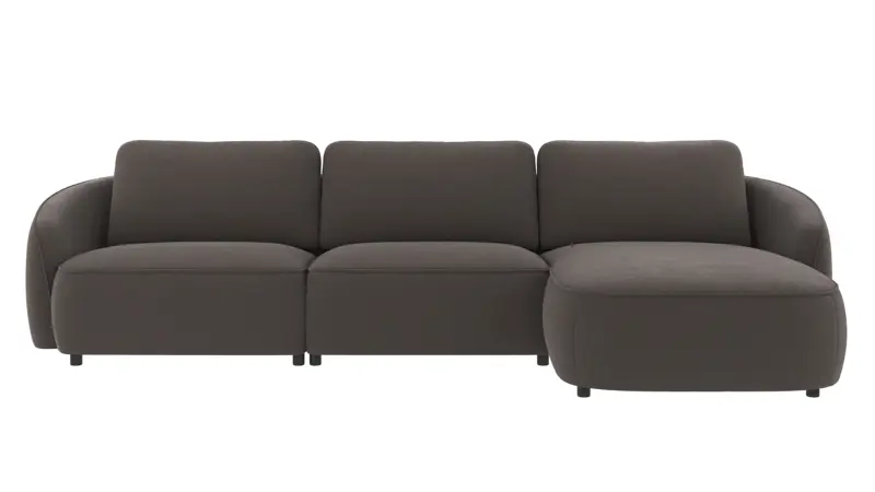 125063 b sb A Norris sofa 4-seater-chaise longue R darkgrey fabric Rita #68 (c2).
