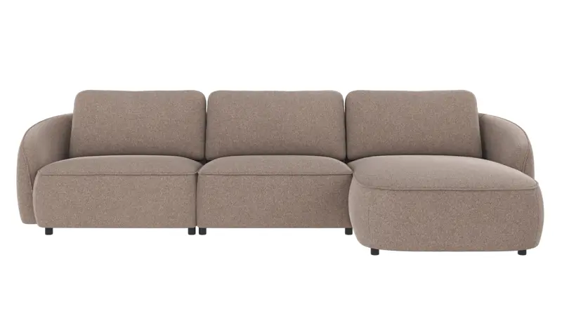124653 b sb A Norris sofa 4-seater-chaise longue R beige fabric Brenda #34 (c1).