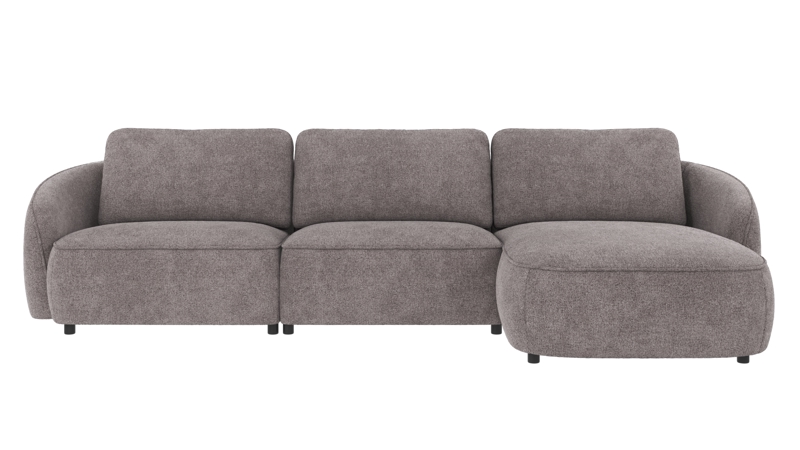 124873 b sb A Norris sofa 4-seater-chaise longue R grey fabric Greg #18 (c2).