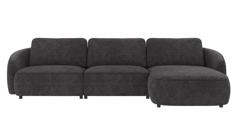 124903 b sb A Norris sofa 4-seater-chaise longue R dark grey fabric Robin #66 (c3).
