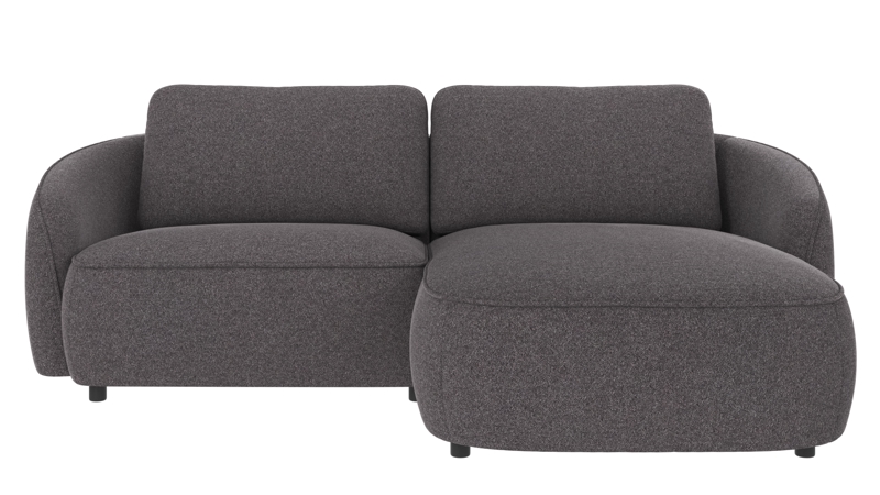 124642 b sb A Norris sofa 3-seater-chaise longue R dark grey fabric Brenda #18 (c1).