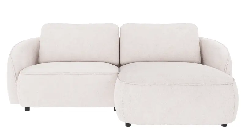 124832 b sb A Norris sofa 3-seater-chaise longue R white fabric Greg #1 (c2).