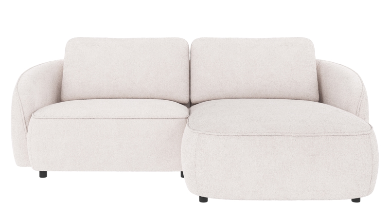 124832 b sb A Norris sofa 3-seater-chaise longue R white fabric Greg #1 (c2).