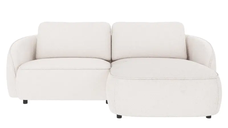 124952 b sb A Norris sofa 3-seater-chaise longue R white fabric Alice #101 (c4).