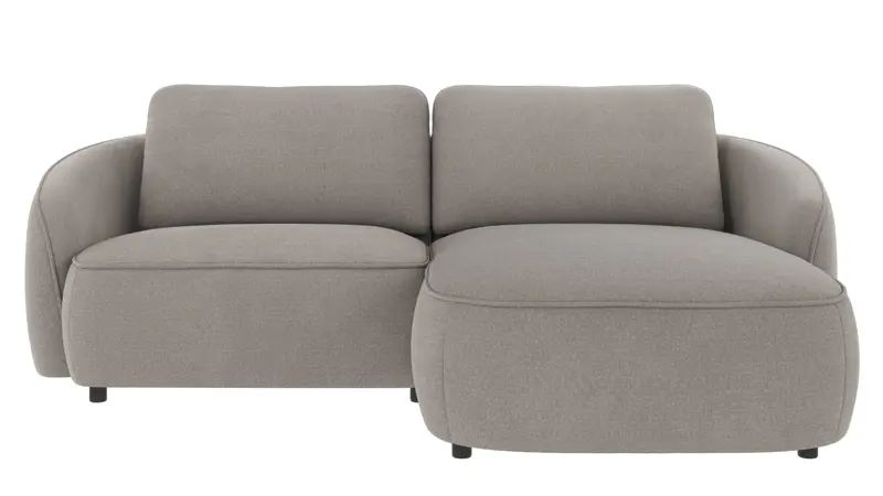 125122 b sb A Norris sofa 3-seater-chaise longue R light grey fabric Rita #167 (c2).