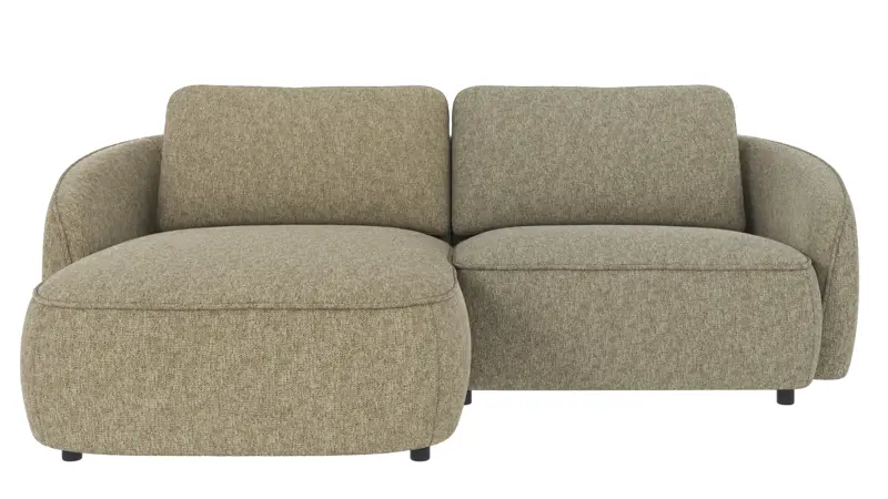 124754 b sb A Norris sofa 3-seater-chaise longue L green fabric Max #55 (c2).