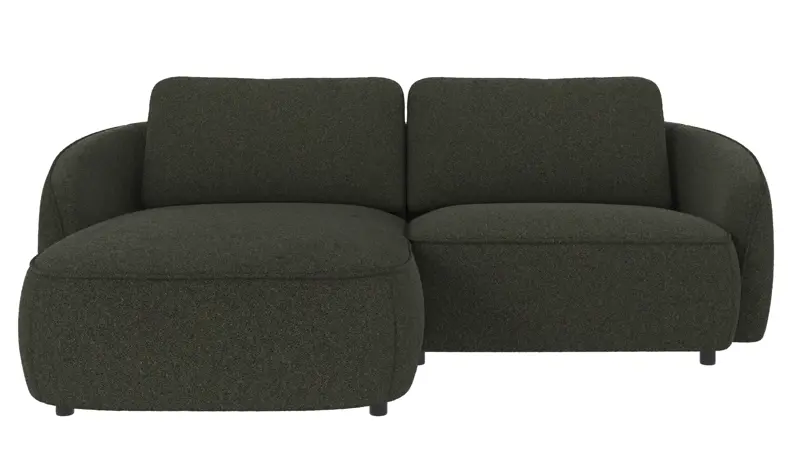124974 b sb A Norris sofa 3-seater-chaise longue L green fabric Alice #162 (c4).