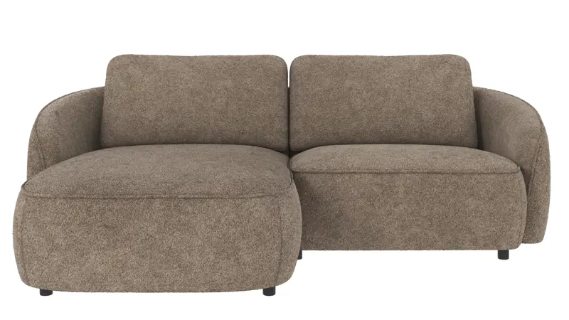124594 b sb A Norris sofa 3-seater-chaise longue L dark beige fabric Anna #6 (c3).