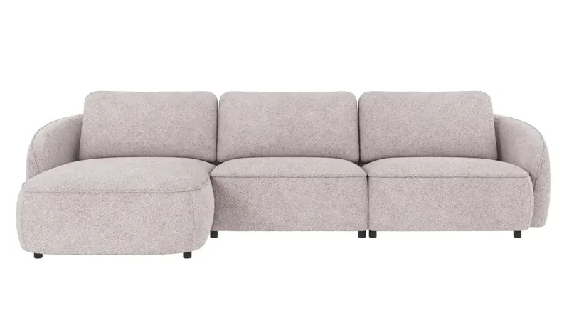 124615 b sb A Norris sofa 4-seater-chaise longue L light grey fabric Anna #15 (c3).