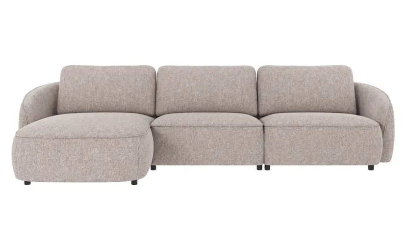 124775 b sb A Norris sofa 4-seater-chaise longue L grey fabric Max #108 (c2).