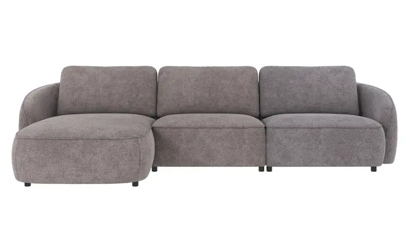 124875 b sb A Norris sofa 4-seater-chaise longue L grey fabric Greg #18 (c2).