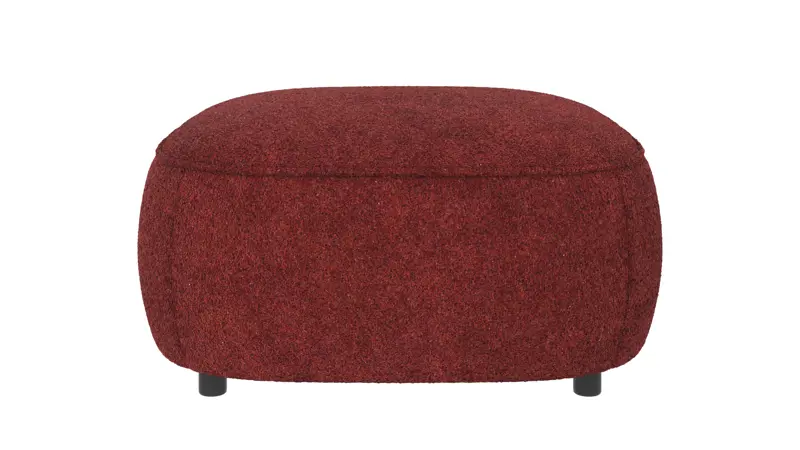 124606 b sb A Norris footstool red fabric Anna #8 (c3).