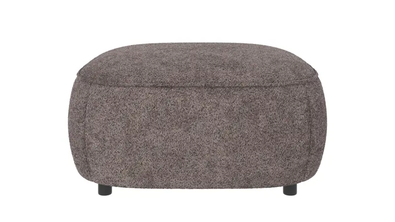 124626 b sb A Norris footstool dark grey fabric Anna #18 (c3).
