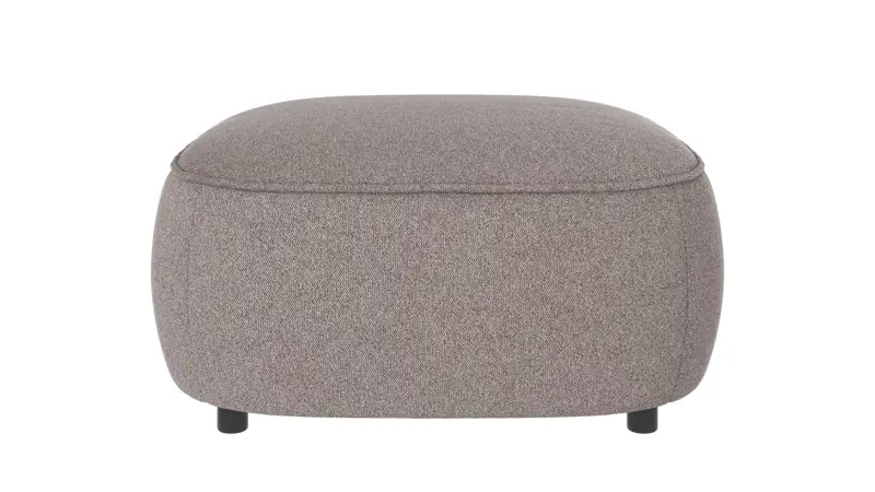 124636 b sb A Norris footstool grey-beige fabric Brenda #7 (c1).