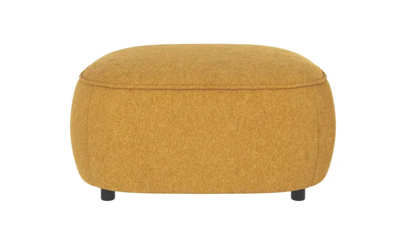 124676 b sb A Norris footstool yellow fabric Brenda #68 (c1).