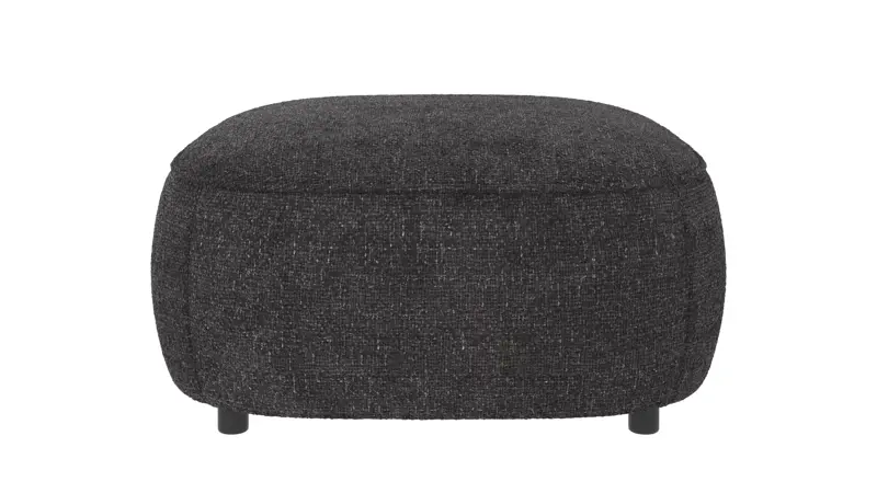 124906 b sb A Norris footstool dark grey fabric Robin #66 (c3).