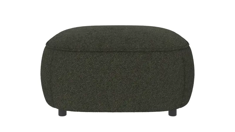 124976 b sb A Norris footstool green fabric Alice #162 (c4).