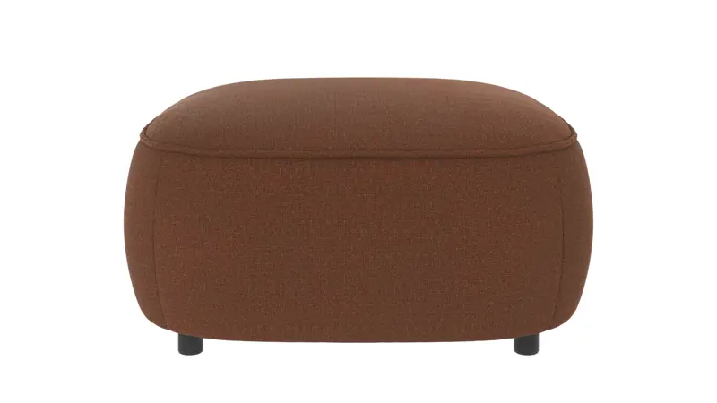 125076 b sb A Norris footstool red fabric Rita #96 (c2).