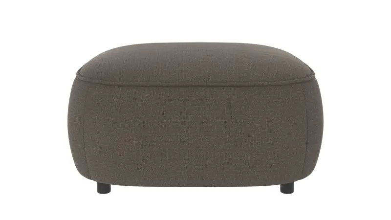 125096 b sb A Norris footstool medium grey fabric Rita #108 (c2).