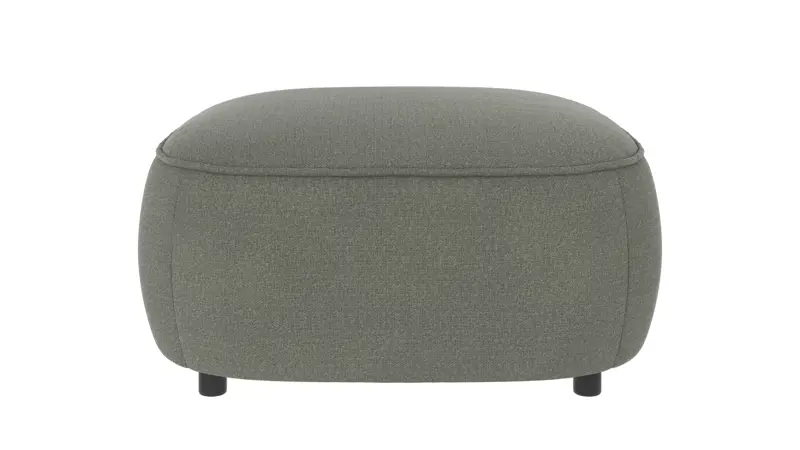 125116 b sb A Norris footstool green fabric Rita #158 (c2).