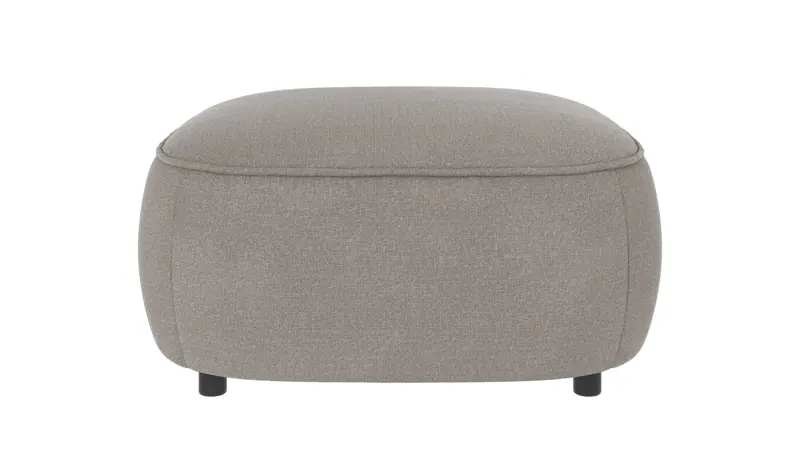 125126 b sb A Norris footstool light grey fabric Rita #167 (c2).