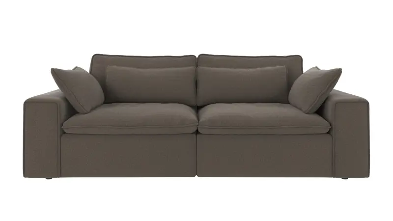 122944 b sb A Rawlins sofa 3-seater medium grey fabric Rita #108 (c2).