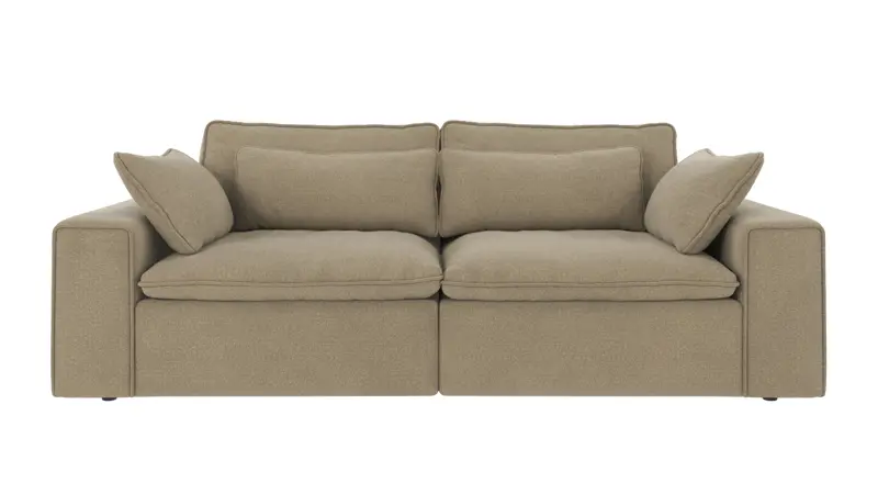 122945 b sb A Rawlins sofa 3-seater dark beige fabric Rita #109 (c2).