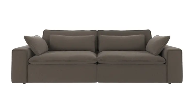 122756 b sb A Rawlins sofa 3-seater Maxi medium grey fabric Rita #108 (c2).