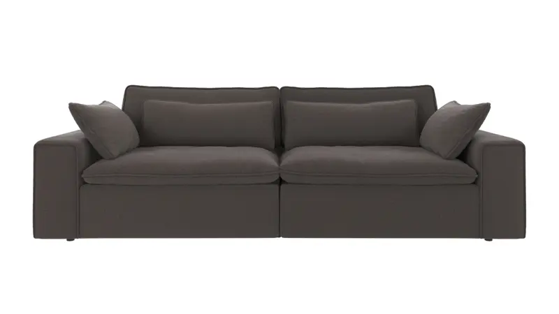 122752 b sb A Rawlins sofa 3-seater Maxi dark grey fabric Rita #68 (c2).