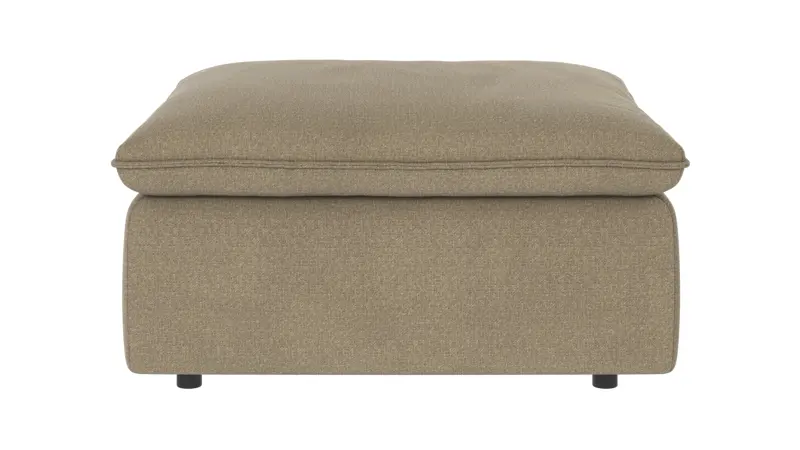 122759 b sb A Rawlins foot stool dark beige fabric Rita #109 (c2).