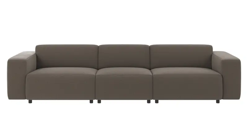 121971 b sb A Willard sofa 4-seater medium grey fabric Rita #108 (c2).