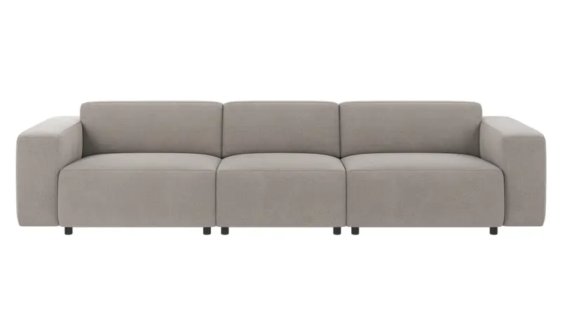 122001 b sb A Willard sofa 4-seater light grey fabric Rita #167 (c2).