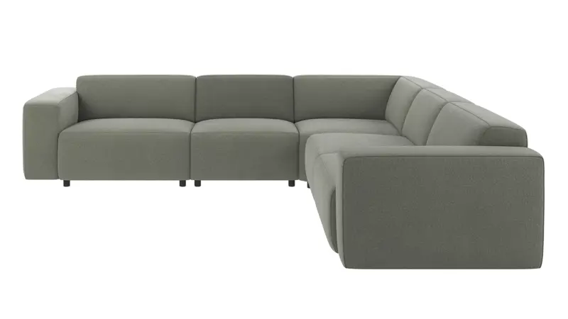 121998 b sb A Willard corner sofa 3+3-seater green fabric Rita #158 (c2).